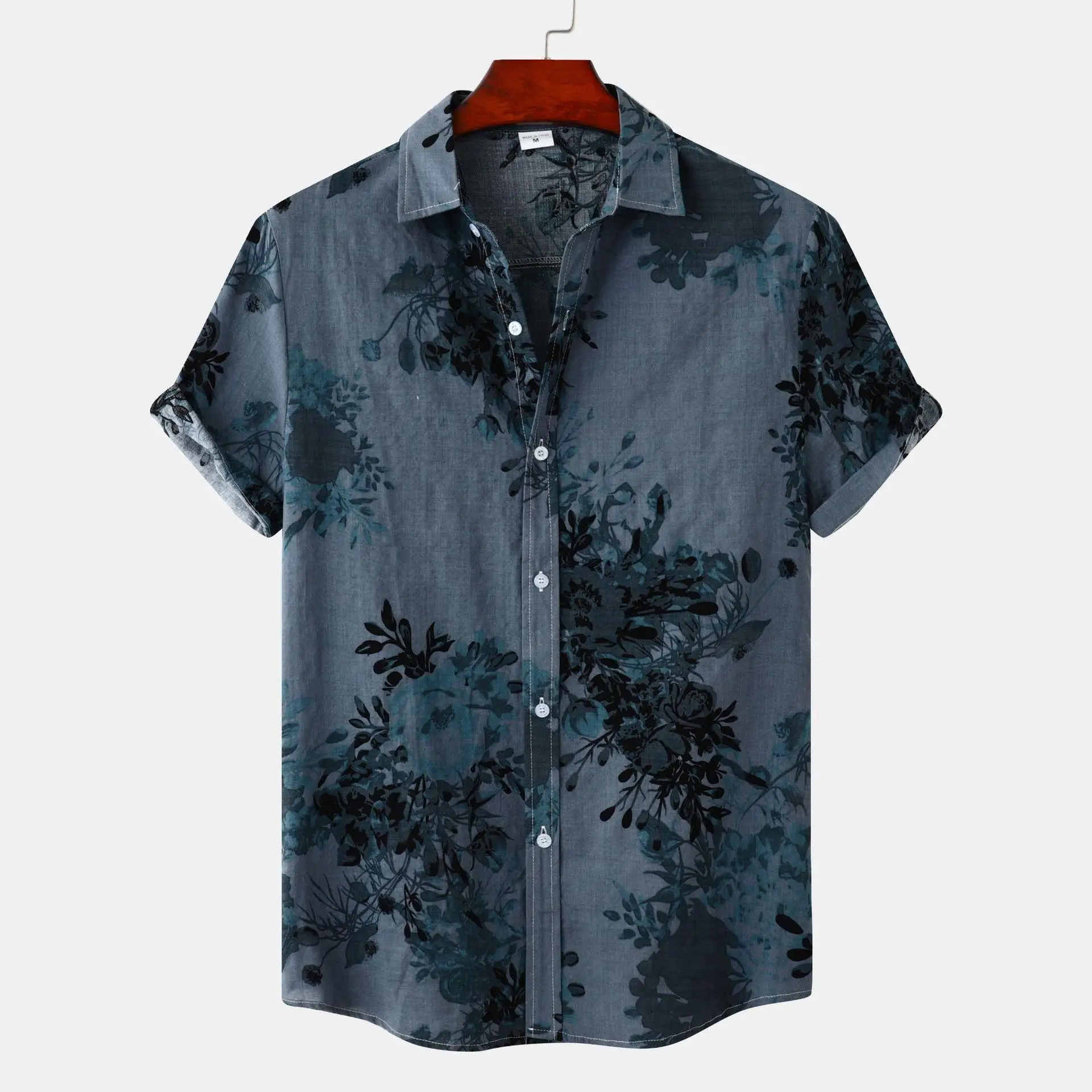 Loose Floral ort-Sved irt Men's Spring Thiened Lapel Design Casual Comfortable Floral Print Cotton irt
Loose Floral ort-Sved irt Men's Spring Thiened Lapel Design Casual Comfortable Floral Print Cotton irt