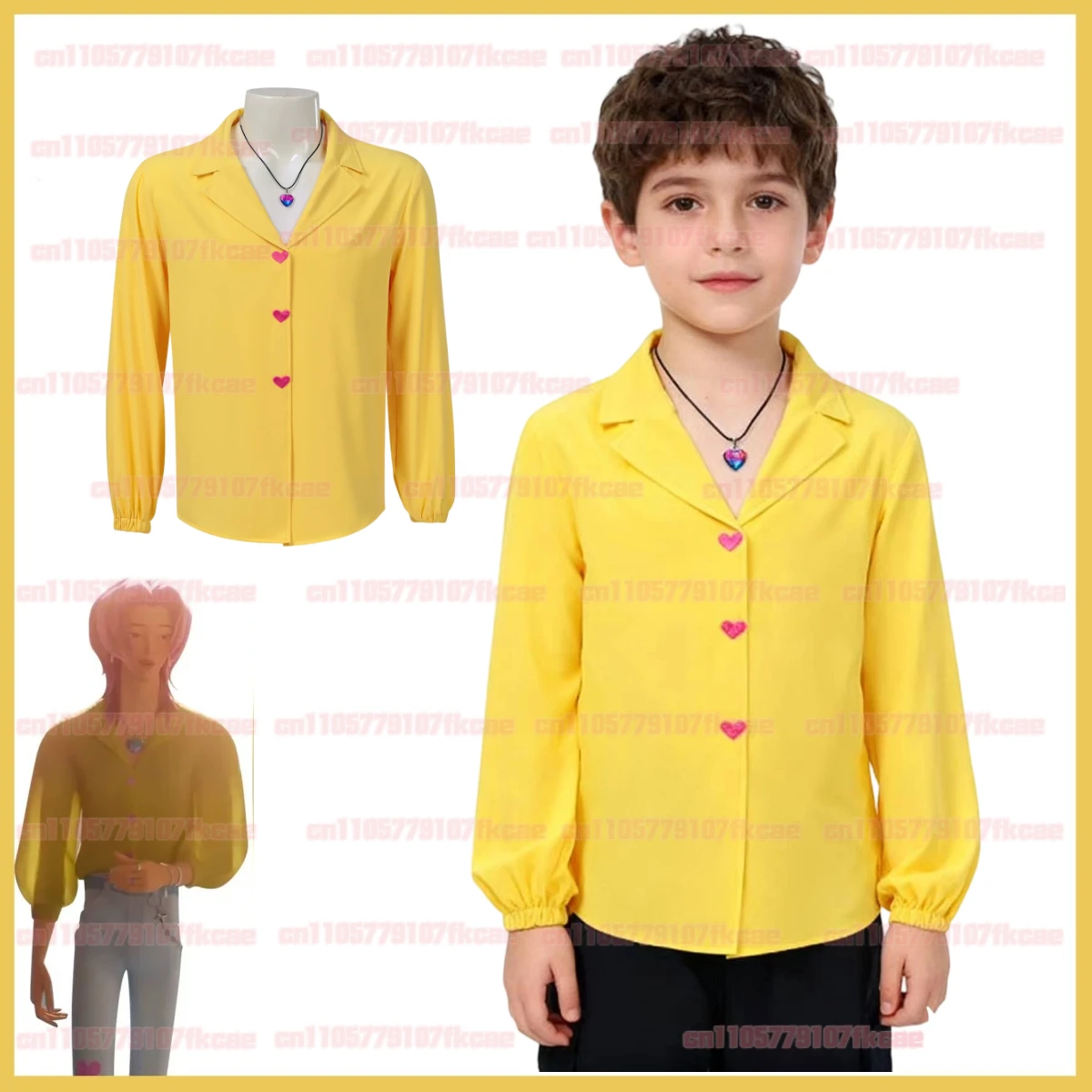 KPOP Anime Movies Saja Boys Boys Soda Pop Group Romance Cosplay Costume Yellow Shirt Top Necklace Wig Man Woman Halloween Suit
KPOP Anime Movies Saja Boys Boys Soda Pop Group Romance Cosplay Costume Yellow Shirt Top Necklace Wig Man Woman Halloween Suit
