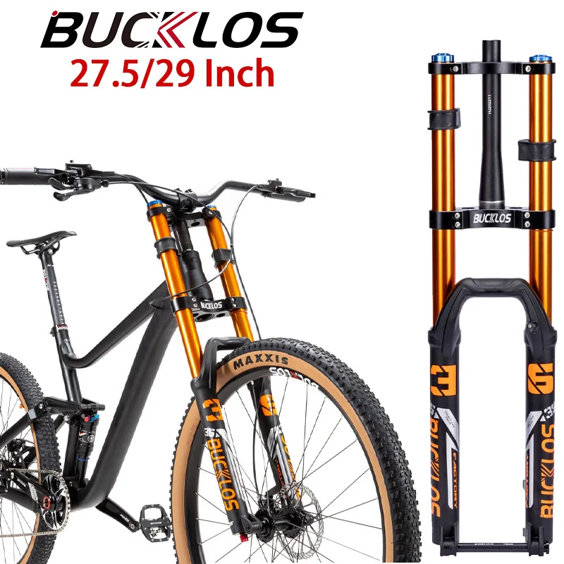 BUCKLOS 27,5/29 дюймов, воздушная вилка для горного велосипеда, 15*110 мм, подвесная вилка с двойной короной, MTB, дисковый тормоз, передние части для горного велосипеда
BUCKLOS 27,5/29 дюймов, воздушная вилка для горного велосипеда, 15*110 мм, подвесная вилка с двойной короной, MTB, дисковый тормоз, передние части для горного велосипеда
