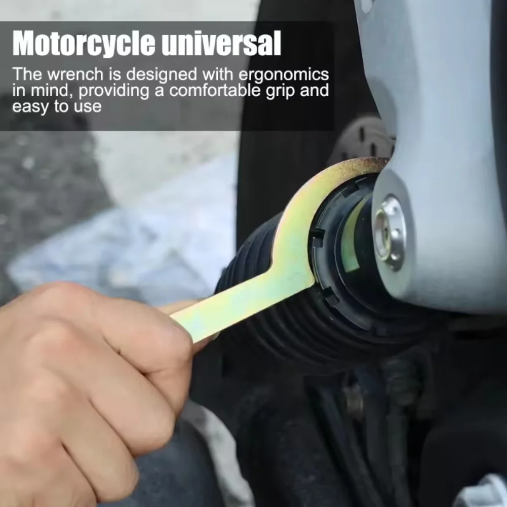 Spring Adjuster Wrench Tool for Motorcycle Suspension Shock Absorber Made of Stainless Steel for Bolt and Screw Handling Tasks
Spring Adjuster Wrench Tool for Motorcycle Suspension Shock Absorber Made of Stainless Steel for Bolt and Screw Handling Tasks
