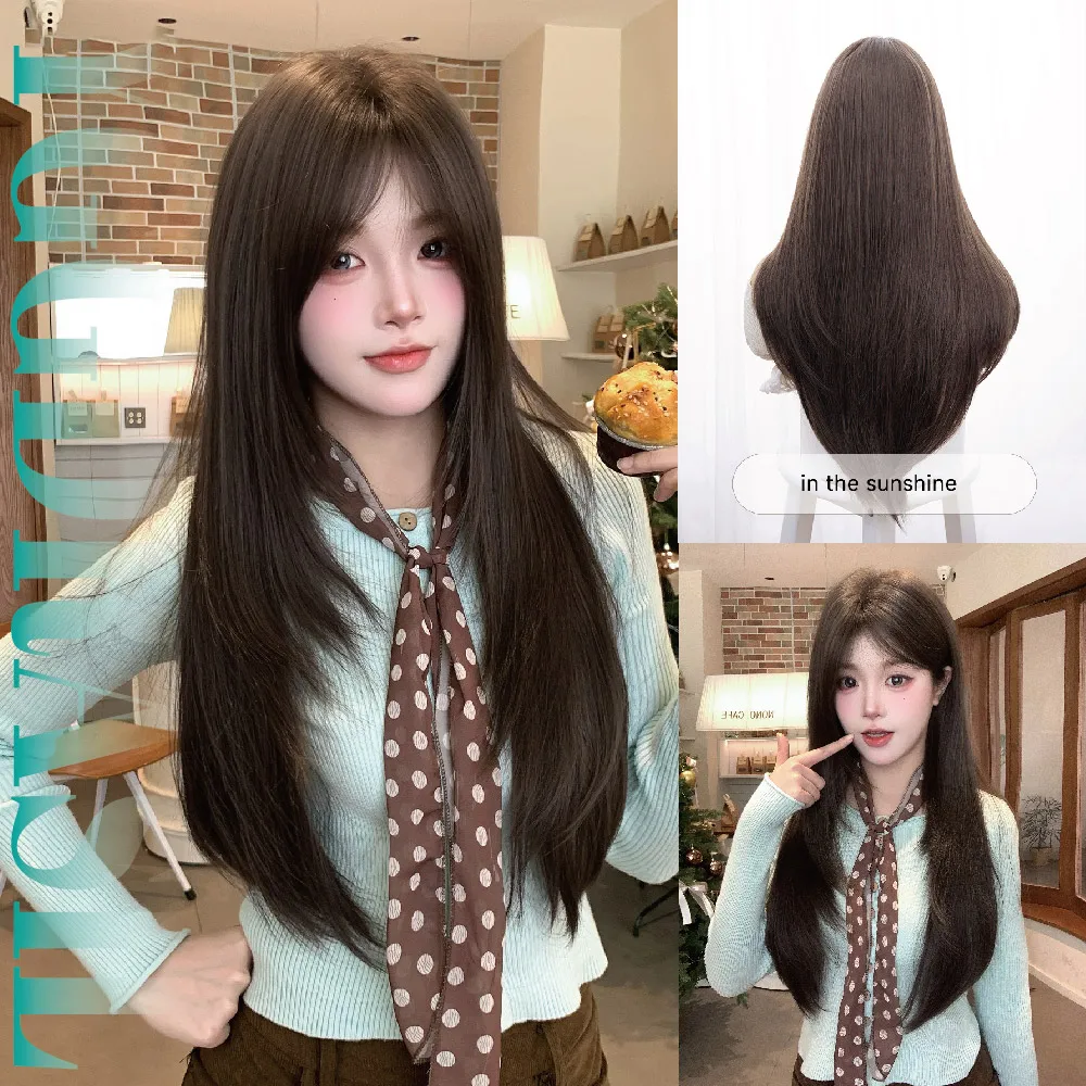 26Inch Demure Style Cool Brown Synthetic Wigs Middle Part Long Straight Hair Wig For Women Daily Use Cosplay Heat Resistant
26Inch Demure Style Cool Brown Synthetic Wigs Middle Part Long Straight Hair Wig For Women Daily Use Cosplay Heat Resistant