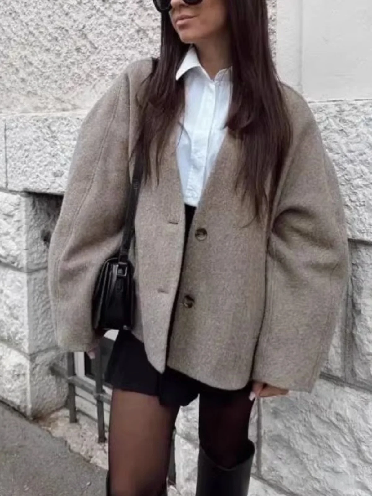 Свободная винтажная однобортная однобортная куртка Jaet Street Sle Long Sve Pure Color, повседневная верхняя одежда для женщин
Свободная винтажная однобортная однобортная куртка Jaet Street Sle Long Sve Pure Color, повседневная верхняя одежда для женщин