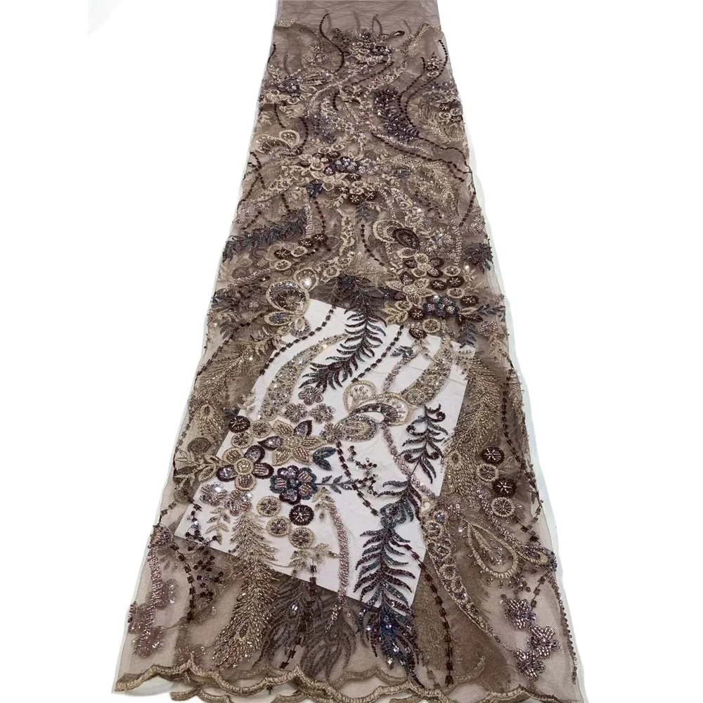 Nigerian Tulle Embroidery and Sequins, Net Cloth, Beads, Lace Fabric, High Quality, African, SYJ-1401463
Nigerian Tulle Embroidery and Sequins, Net Cloth, Beads, Lace Fabric, High Quality, African, SYJ-1401463