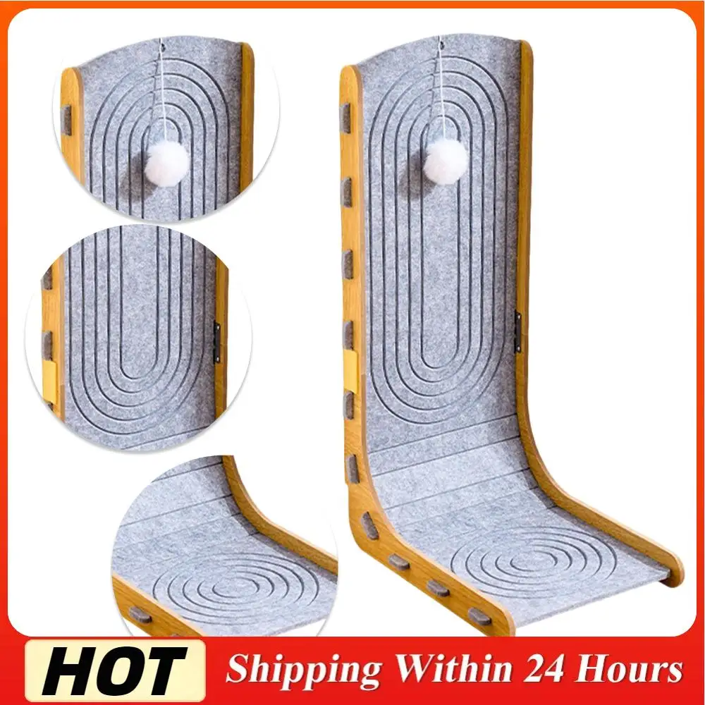 Felt Cat Scratcher with Ball L Shape Cat Scratcher Wall Mountable Furniture Protector for Indoor Cats
Felt Cat Scratcher with Ball L Shape Cat Scratcher Wall Mountable Furniture Protector for Indoor Cats