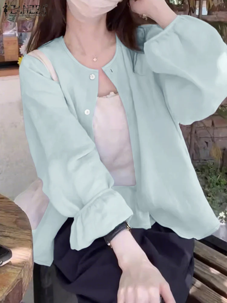 ZANZEA Korean Fashion Autumn Shirts Woman Casual Round Neck Lantern Sleeve Button Up Chemise Femme Everyday Commuting Solid Tops
ZANZEA Korean Fashion Autumn Shirts Woman Casual Round Neck Lantern Sleeve Button Up Chemise Femme Everyday Commuting Solid Tops