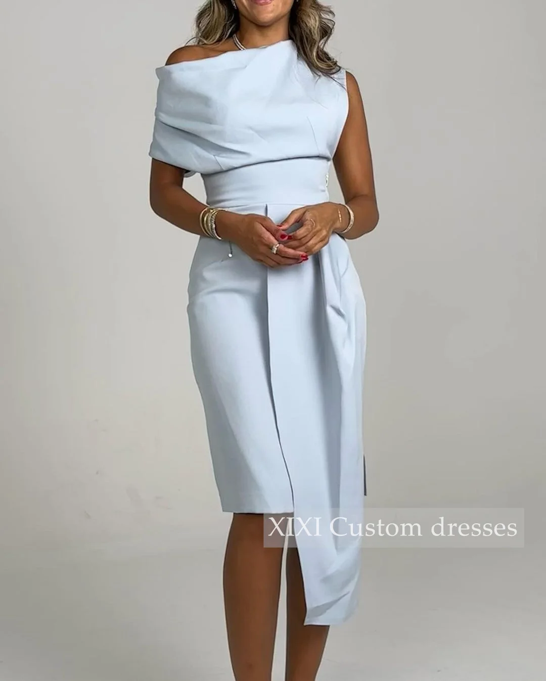 XIXI فساتين سهرة Light Sky Blue Off-The-Shoulder Neckline Zipper Up Ruffle Floor-Length Wedding Party Dress Vestidos De Festa
XIXI فساتين سهرة Light Sky Blue Off-The-Shoulder Neckline Zipper Up Ruffle Floor-Length Wedding Party Dress Vestidos De Festa