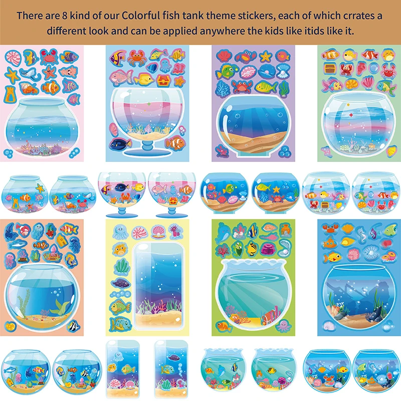 8/16/24/32/40/48PCS Lucky Fish Tank Puzzle Sticker Toy Handmade DIY Notebook Desktop Creative Decoration Waterproof
8/16/24/32/40/48PCS Lucky Fish Tank Puzzle Sticker Toy Handmade DIY Notebook Desktop Creative Decoration Waterproof