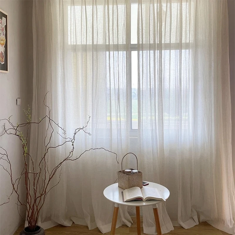 Decor Linen Cotton Gauze Curtains Japanese Style Pressed Wrinkled Slightly Translucent Living Bedroom Customized Size Fashion
Decor Linen Cotton Gauze Curtains Japanese Style Pressed Wrinkled Slightly Translucent Living Bedroom Customized Size Fashion