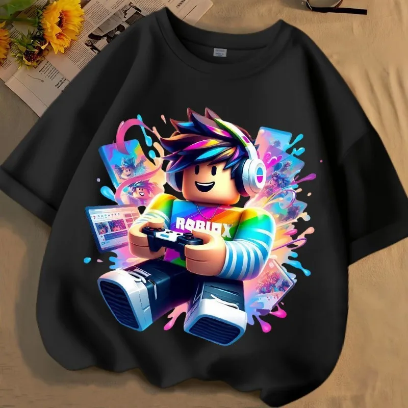 Roblox Summer Solid Color Short Sleeve T-Shirt for Middle & Big Loose Crew Neck Casual Lightweight Soft Tee
Roblox Summer Solid Color Short Sleeve T-Shirt for Middle & Big Loose Crew Neck Casual Lightweight Soft Tee