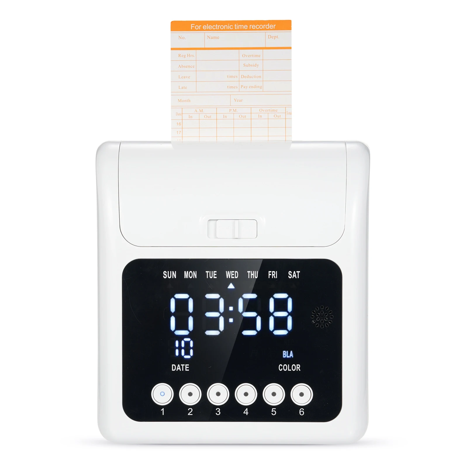 Electronic Employee Time Clock Machine with 100 Attendance Cards 2 Ribbons for Businesses Wall Mount Desktop Punch Clock System
Electronic Employee Time Clock Machine with 100 Attendance Cards 2 Ribbons for Businesses Wall Mount Desktop Punch Clock System