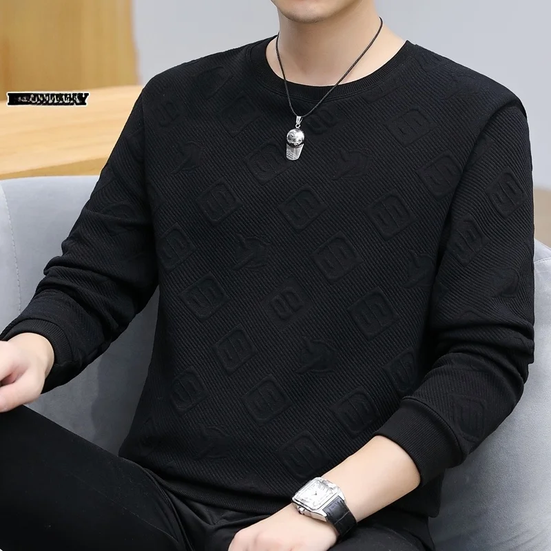 Мужская толстовка с круглым вырезом, модная черная повседневная футболка с длинным рукавом, удобная, свободного кроя, молодежный тренд
Мужская толстовка с круглым вырезом, модная черная повседневная футболка с длинным рукавом, удобная, свободного кроя, молодежный тренд