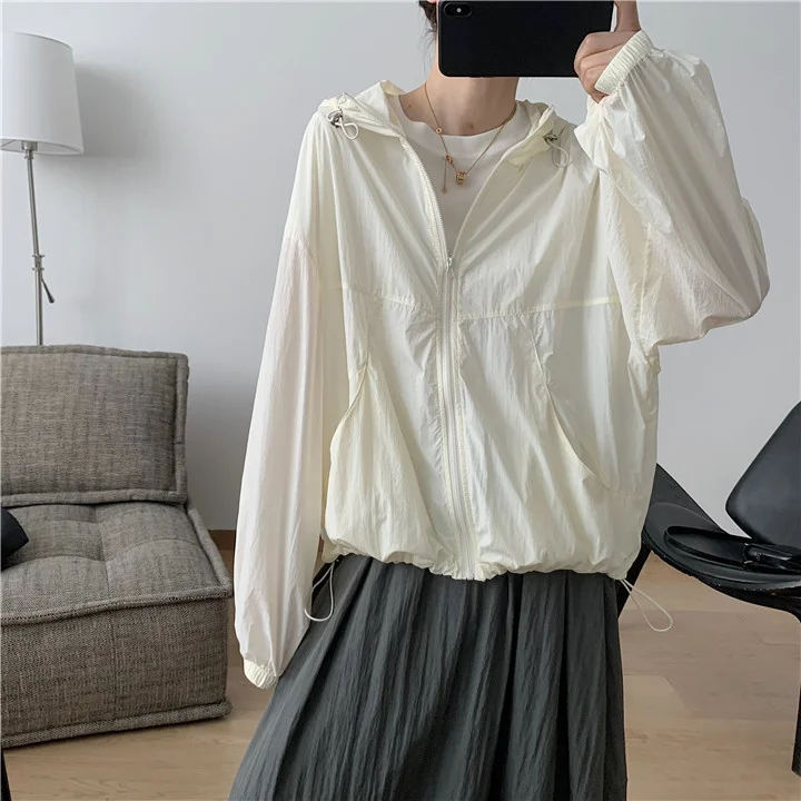 Summer New Lightweight Breathable Shoulder Drop Sleeve Sun Protection Clothing Women Loose Casual Hooded Long Sleeve Top Coat
Summer New Lightweight Breathable Shoulder Drop Sleeve Sun Protection Clothing Women Loose Casual Hooded Long Sleeve Top Coat