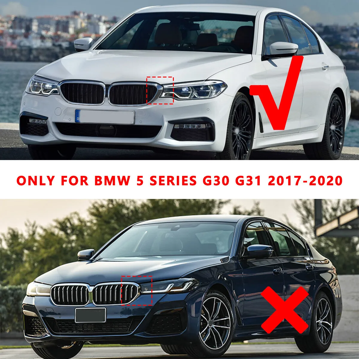 For Bmw G30 G31 518d 520i 530i 540i Diamond Style Front Kidney Grille Gloss Black 2017-2020 Front Grill Bumper Grid
For Bmw G30 G31 518d 520i 530i 540i Diamond Style Front Kidney Grille Gloss Black 2017-2020 Front Grill Bumper Grid