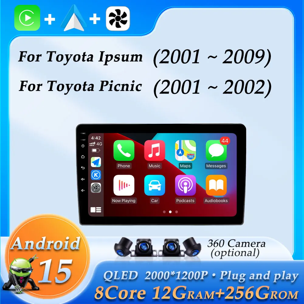 Wireless CarPlay for Toyota Ipsum 2001-2009 for Toyota Picnic 2001-2002 Car Radio Video Multimedia Audio Player GPS Navi BT WiFi
Wireless CarPlay for Toyota Ipsum 2001-2009 for Toyota Picnic 2001-2002 Car Radio Video Multimedia Audio Player GPS Navi BT WiFi