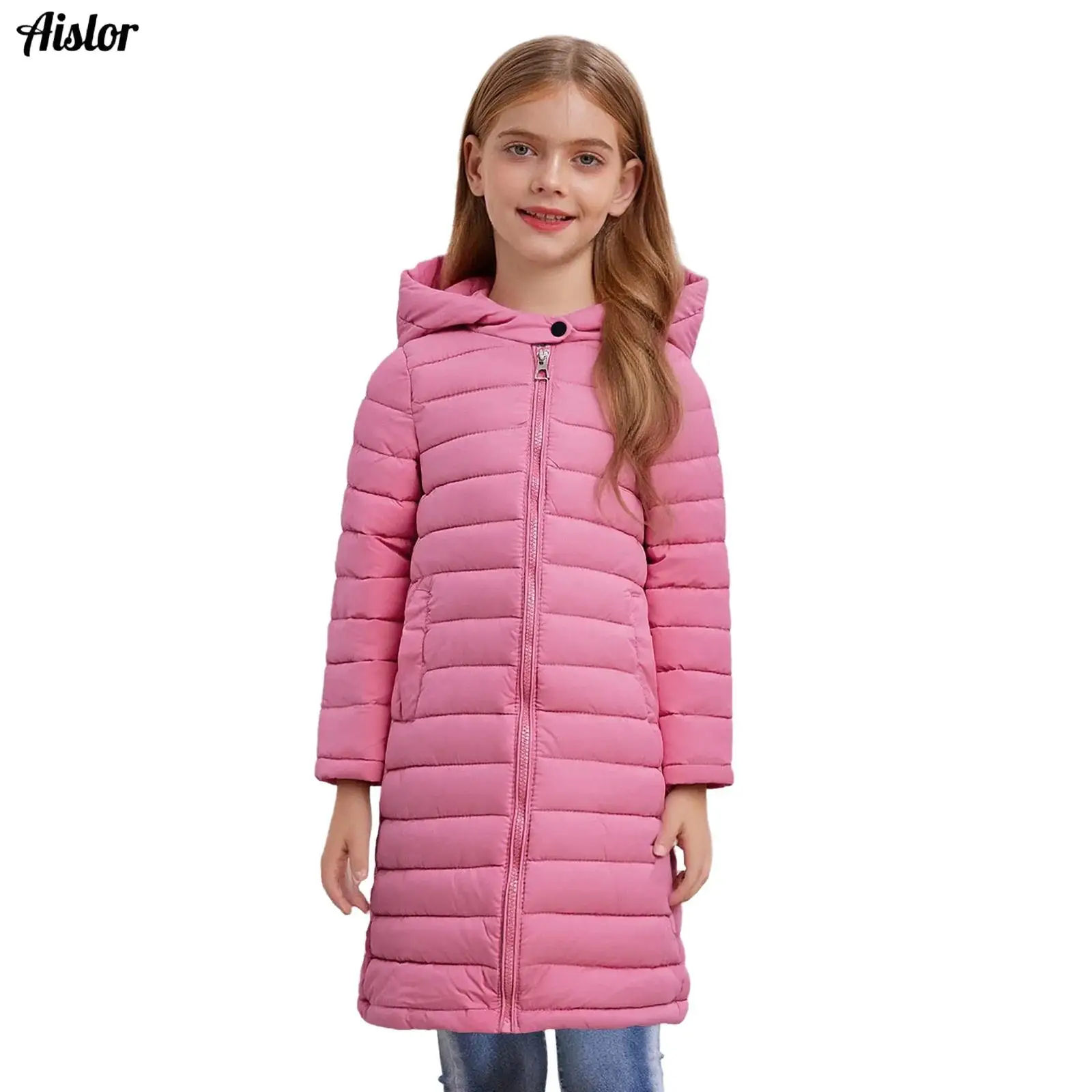 Kids Girls Lightweight Hooded Padded Coat Outerwear Winter Warm Long Sleeve Zipper Solid Color Overcoat with Pockets Dailywear
Kids Girls Lightweight Hooded Padded Coat Outerwear Winter Warm Long Sleeve Zipper Solid Color Overcoat with Pockets Dailywear