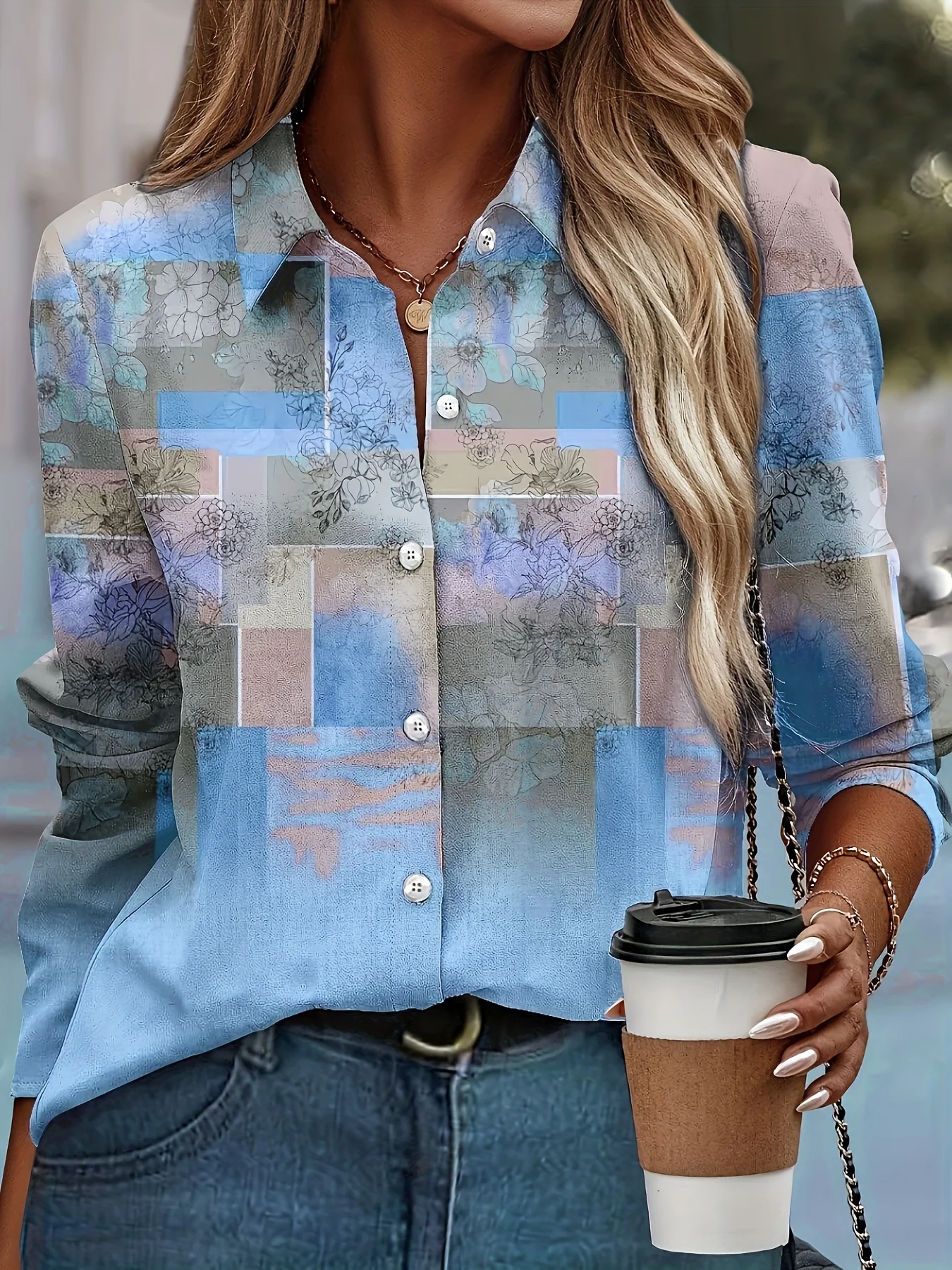Fashion Block Splicing 3D Print Women's Long Sleeve Shirts Gradient Color Loose Blouse Tops Casual Fashion Women's Clothing
Fashion Block Splicing 3D Print Women's Long Sleeve Shirts Gradient Color Loose Blouse Tops Casual Fashion Women's Clothing