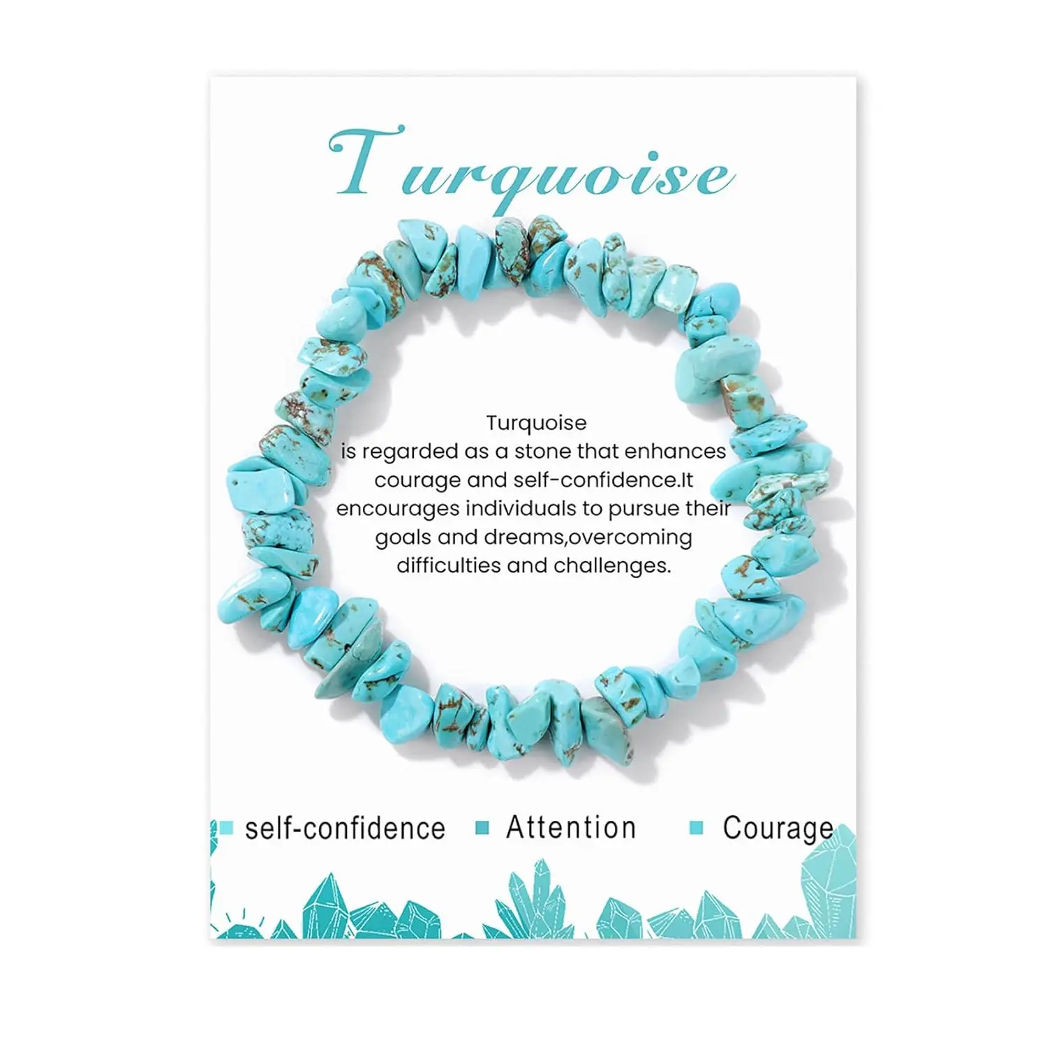 Turquoise Bracelet for Women 8mm Handmade Raw Turquoise Natural Stone Gemstone Stretch Healing Crystal Bracelets for Women Girls
Turquoise Bracelet for Women 8mm Handmade Raw Turquoise Natural Stone Gemstone Stretch Healing Crystal Bracelets for Women Girls
