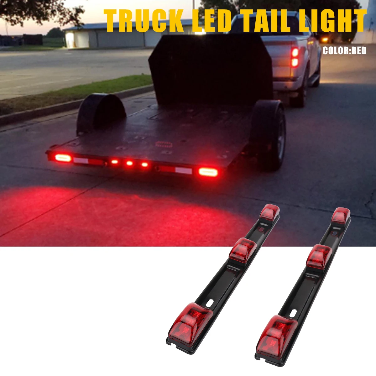 1/2pcs 12V 9 LED 3 Light Red Truck Trailer Rear Tail Light Red LED Side Marker Lamp Bar Waterproof For Pickup Truck RV Boat
1/2pcs 12V 9 LED 3 Light Red Truck Trailer Rear Tail Light Red LED Side Marker Lamp Bar Waterproof For Pickup Truck RV Boat