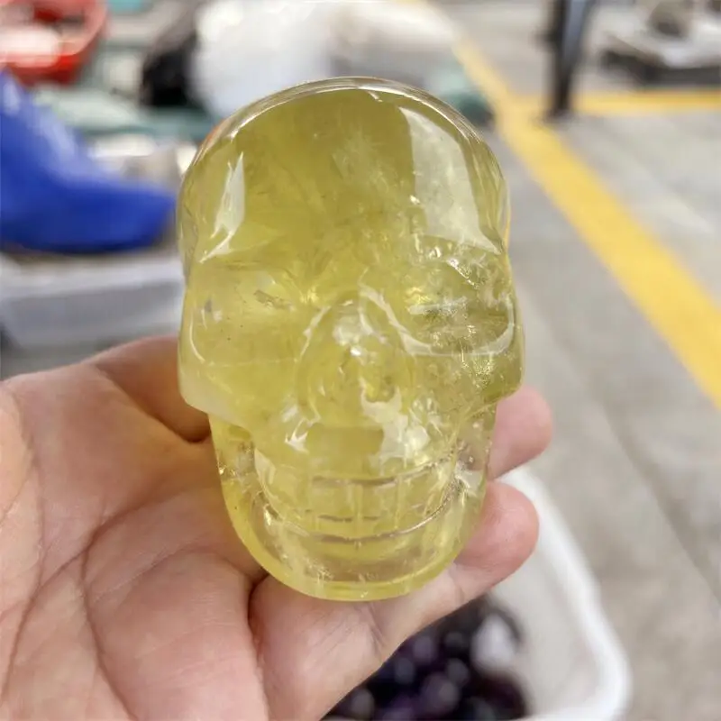 Natural Yellow Calcite Skull Carving Polished Quartz Healing Stones Gemstones For Home DIY Decoration 1pcs
Natural Yellow Calcite Skull Carving Polished Quartz Healing Stones Gemstones For Home DIY Decoration 1pcs