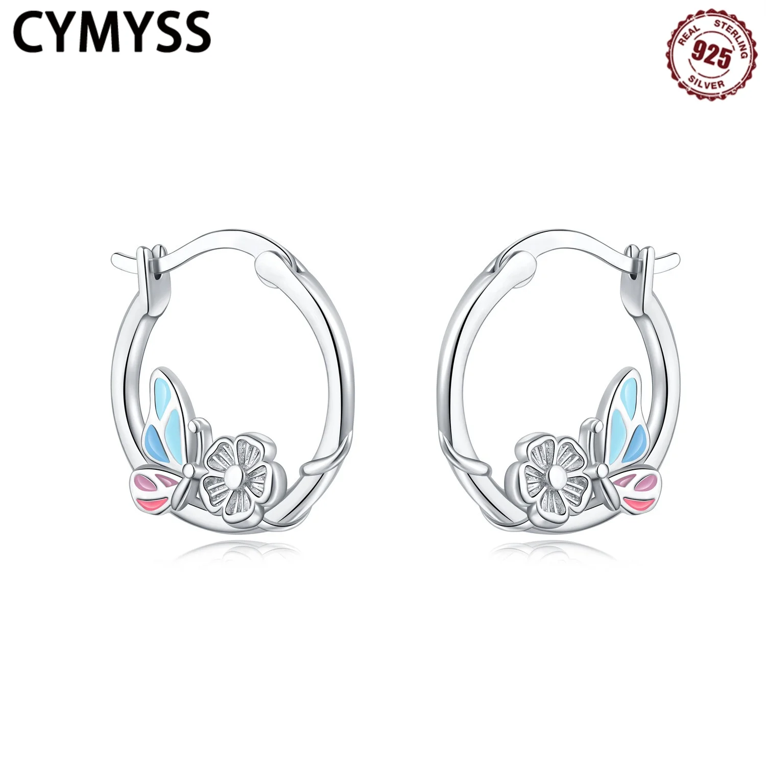CYMYSS 925 sterling silver earrings with flower dropper butterfly earrings suitable for wedding gifts travel
CYMYSS 925 sterling silver earrings with flower dropper butterfly earrings suitable for wedding gifts travel