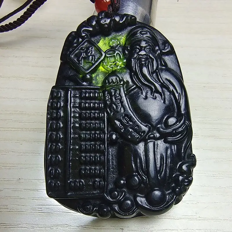 Natural Medicine King Stone Pendant Ink Jade Men's and Women's Classic Necklace Pendant
Natural Medicine King Stone Pendant Ink Jade Men's and Women's Classic Necklace Pendant