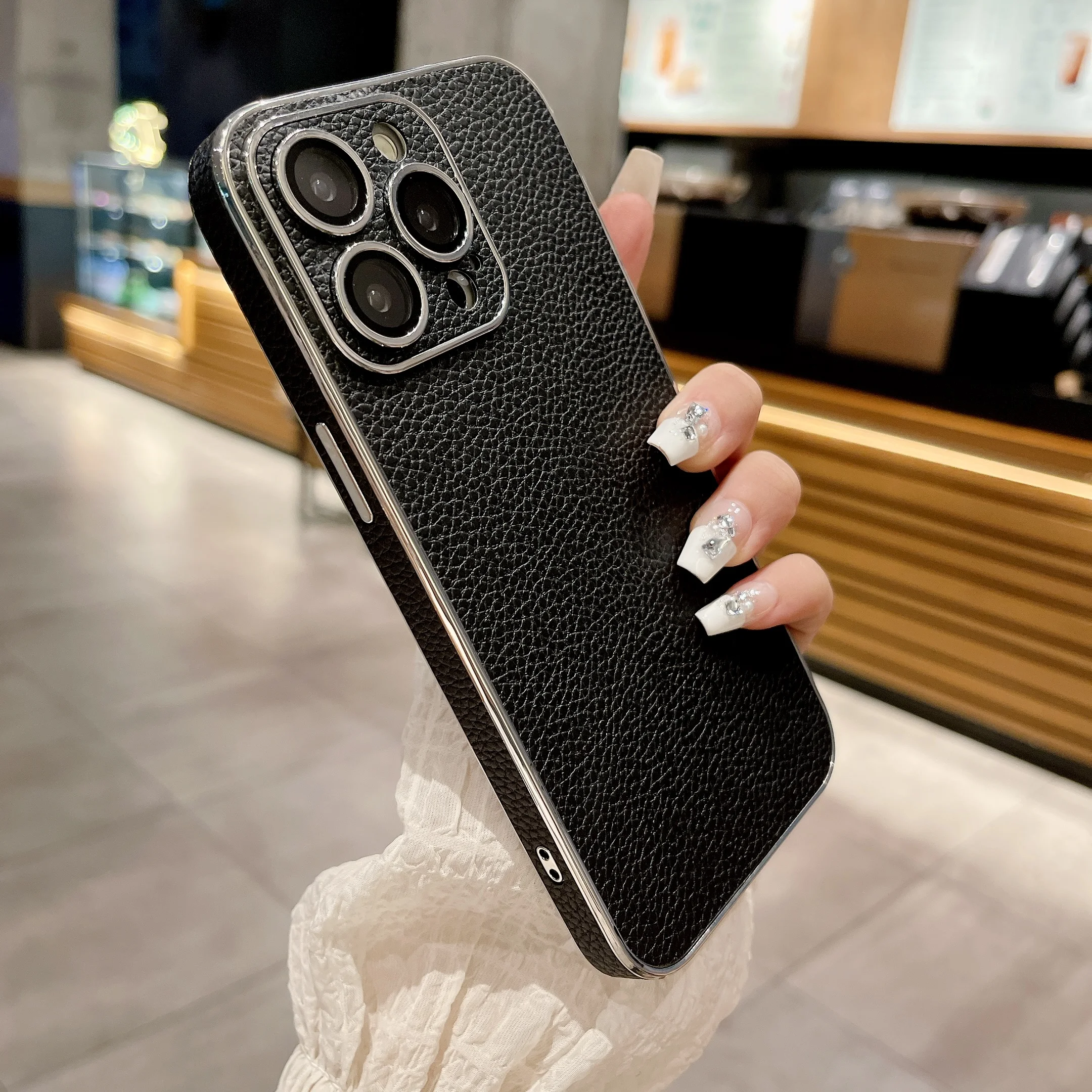 Luxury Lichee Leather Electroplate Phone Case For iPhone 16 E 15 14 13 12 11 Pro Max Ultra-thin Lens Protection Shockproof Cover
Luxury Lichee Leather Electroplate Phone Case For iPhone 16 E 15 14 13 12 11 Pro Max Ultra-thin Lens Protection Shockproof Cover