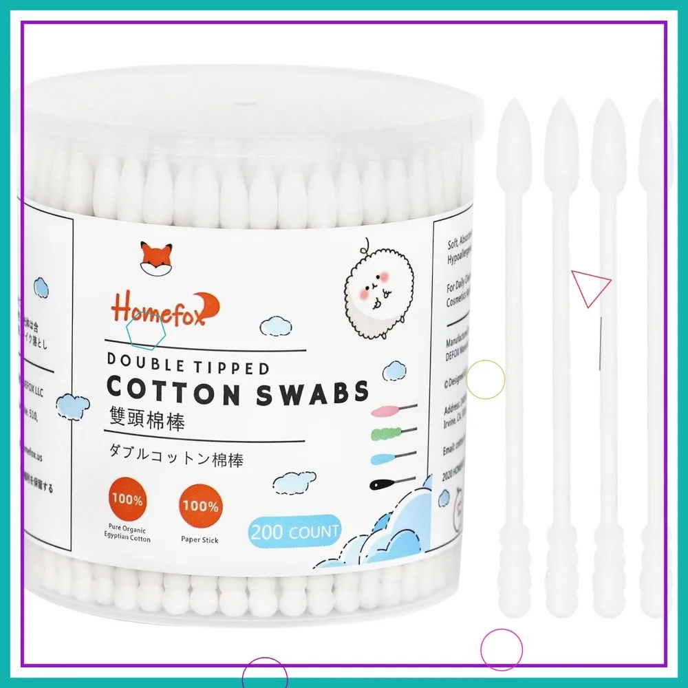 200 Spiral Pointed Cotton Swabs, Organic Cotton Buds Double Side Tightly Wrapped Precision Tips, Paper Stick Soft Lint-Free
200 Spiral Pointed Cotton Swabs, Organic Cotton Buds Double Side Tightly Wrapped Precision Tips, Paper Stick Soft Lint-Free