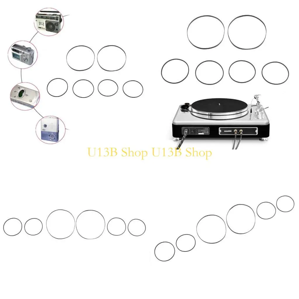 U13B 6x Replacement Turntable Belt Rubber Drive for Sharp GF-700 Cassette Record Player CD-ROM Repeater Phono Belt Accessory
U13B 6x Replacement Turntable Belt Rubber Drive for Sharp GF-700 Cassette Record Player CD-ROM Repeater Phono Belt Accessory