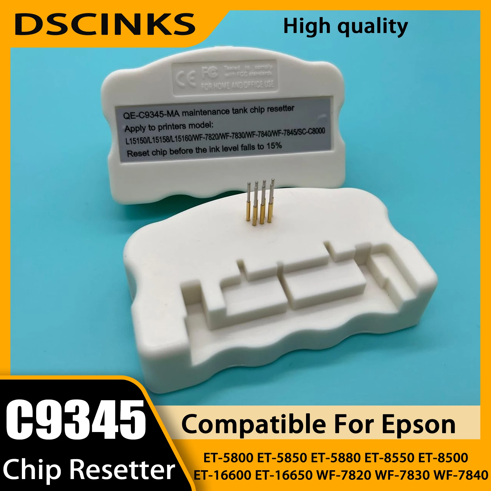 1 шт. C9345 Устройство для сброса чипов блока обслуживания для Epson ET-5800 ET-5850 ET-5880 8550 8500 16600 16650 WF-7820 7830 7840 L15150 L15160
1 шт. C9345 Устройство для сброса чипов блока обслуживания для Epson ET-5800 ET-5850 ET-5880 8550 8500 16600 16650 WF-7820 7830 7840 L15150 L15160