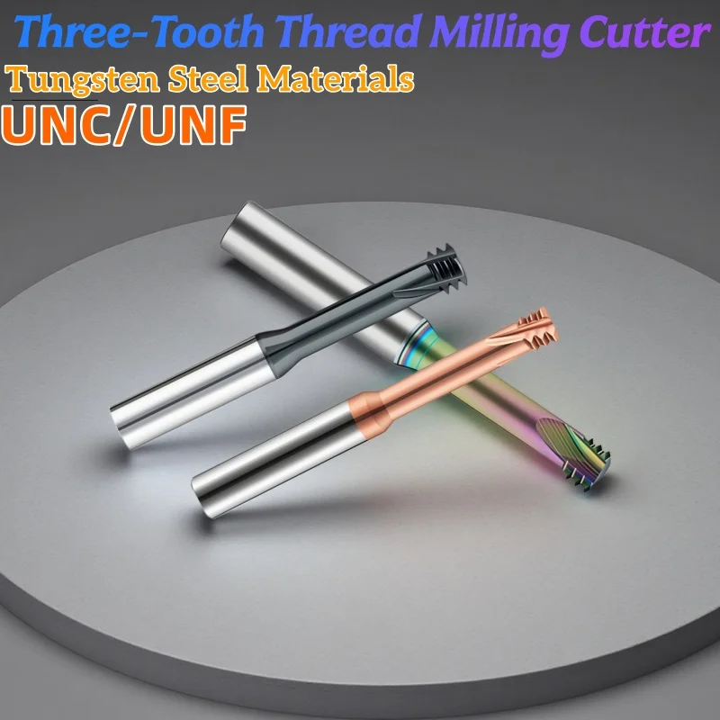VAYABOOG Machine Solid Carbide Three Row Thread Milling Cutter UNC/UNF 0-80~10-32 1/4 5/16 3/8 7/16 1/2 60 Degree CNC Mills
VAYABOOG Machine Solid Carbide Three Row Thread Milling Cutter UNC/UNF 0-80~10-32 1/4 5/16 3/8 7/16 1/2 60 Degree CNC Mills