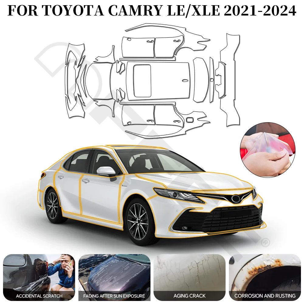 For Toyota Camry LE XLE 2021 2024 PPF Clear Car Pre-Cut Paint Protective Film Self Adhesive Rainproof Waterproof HD Film
For Toyota Camry LE XLE 2021 2024 PPF Clear Car Pre-Cut Paint Protective Film Self Adhesive Rainproof Waterproof HD Film
