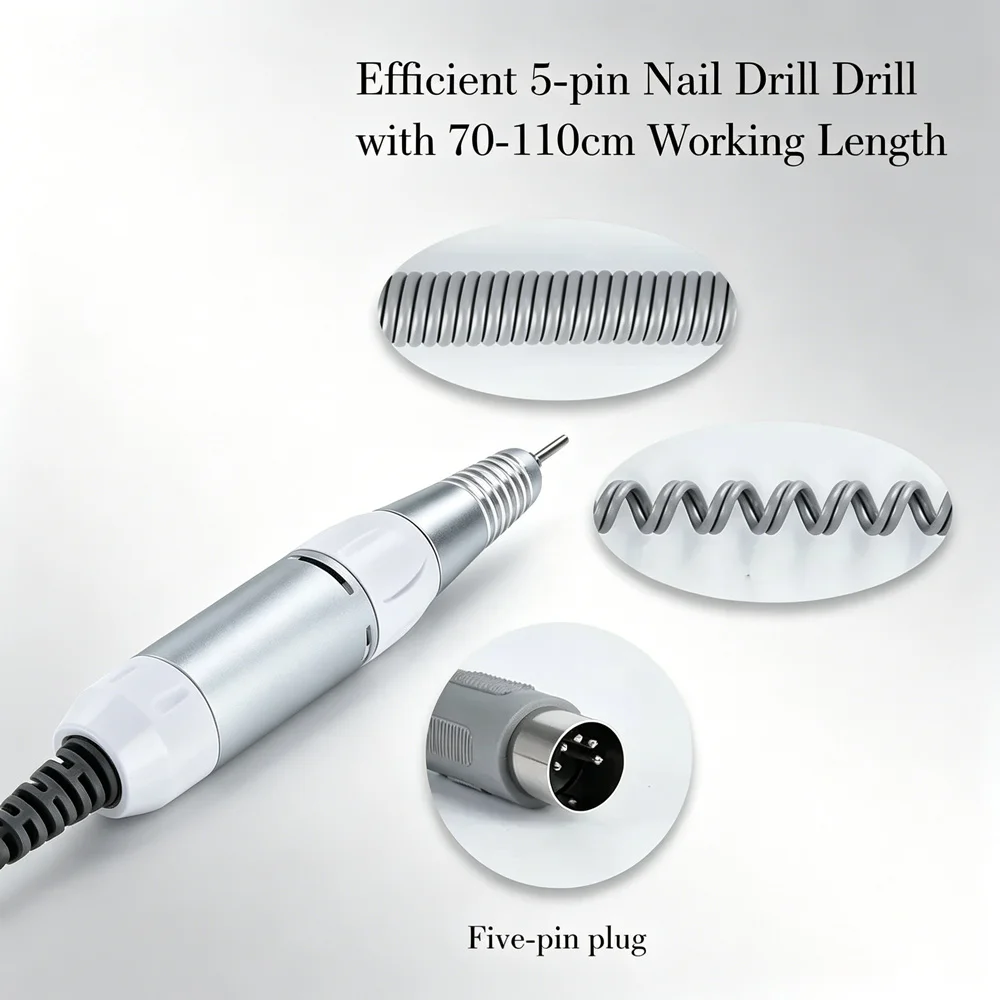 5 Pins Manicure Drill Handpiece Replacement Electric Polisher Handle For Acrylic Gel Nail Removing Salon Nail Art Accessory
5 Pins Manicure Drill Handpiece Replacement Electric Polisher Handle For Acrylic Gel Nail Removing Salon Nail Art Accessory