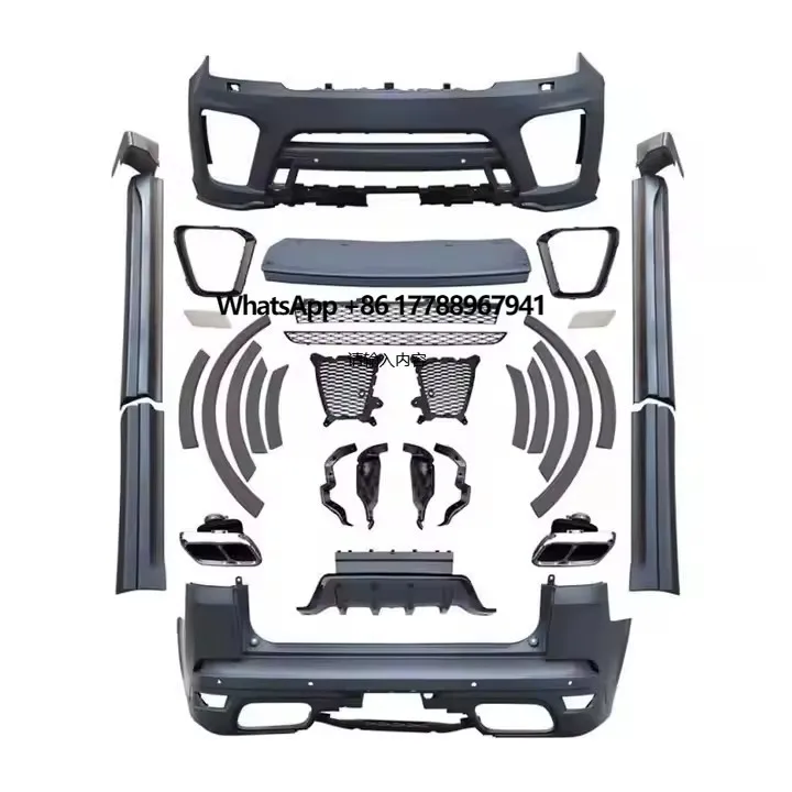 Upgrade Car Bumper Body Kit for RANGE/ROVER RR Sport 2018-2022 SVR Exhaust Pipes and Side Skirt Eye Brow 2022 Model
Upgrade Car Bumper Body Kit for RANGE/ROVER RR Sport 2018-2022 SVR Exhaust Pipes and Side Skirt Eye Brow 2022 Model