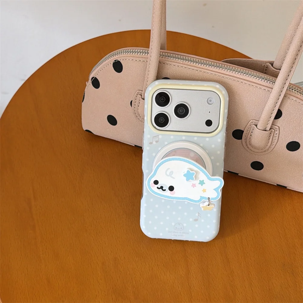 Korean INS Polka Dot Cute Star Seal Magnetic Phone Case for iPhone 16 15 14 13 17 Pro Max 16 Pro Cover With Magsafe Stand Case
Korean INS Polka Dot Cute Star Seal Magnetic Phone Case for iPhone 16 15 14 13 17 Pro Max 16 Pro Cover With Magsafe Stand Case