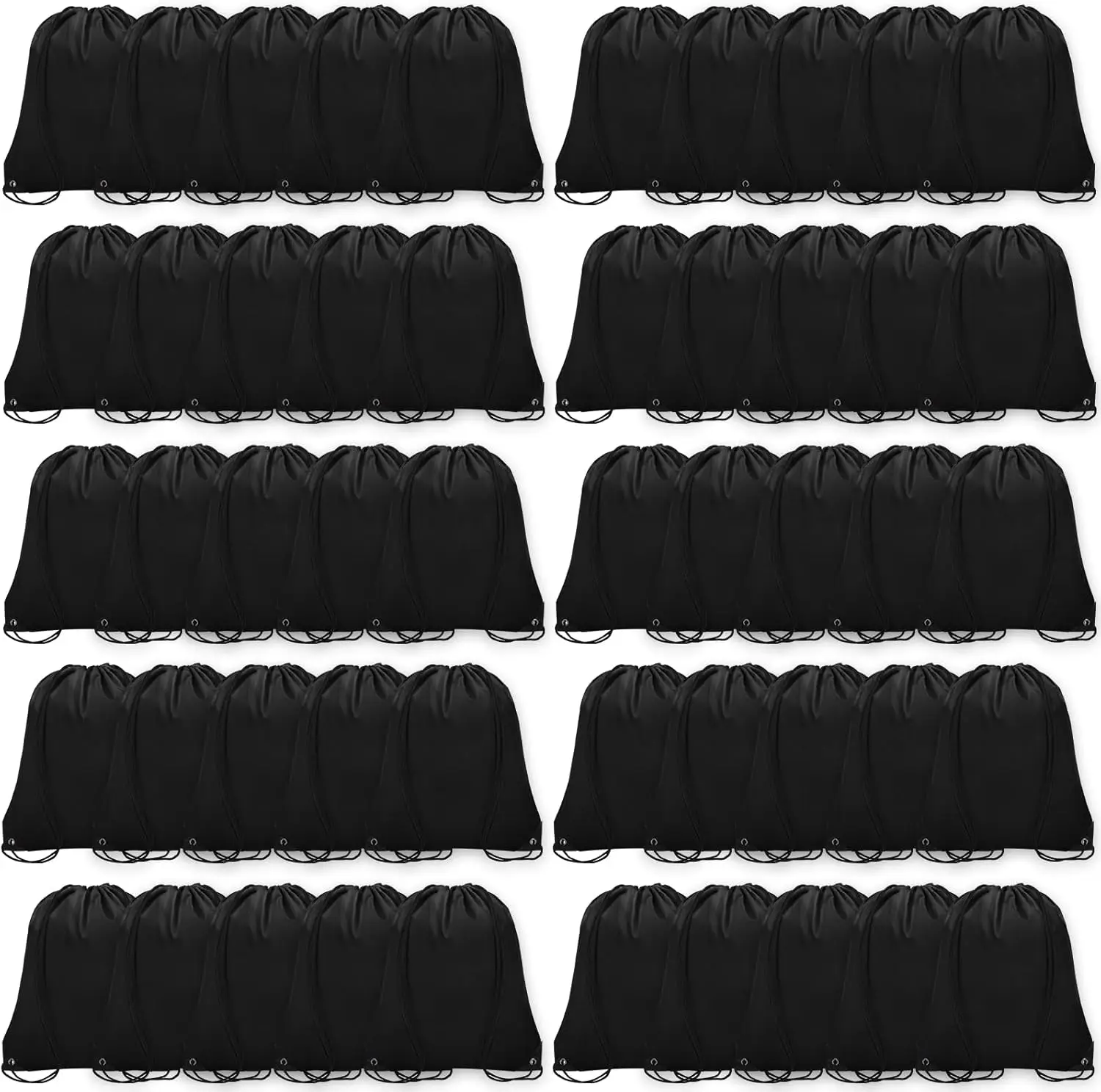 50 Pack Drawstring Backpack Bulk for Gym Sports Beach Party, Black Polyester Cinch Bags
50 Pack Drawstring Backpack Bulk for Gym Sports Beach Party, Black Polyester Cinch Bags