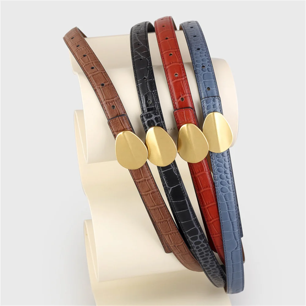 Genuine Leather Belts for women Dress Jeans Heart Shape Buckle Female Belt Luxury Gold Color 2 cm Women's Belt Korean Waistband
Genuine Leather Belts for women Dress Jeans Heart Shape Buckle Female Belt Luxury Gold Color 2 cm Women's Belt Korean Waistband