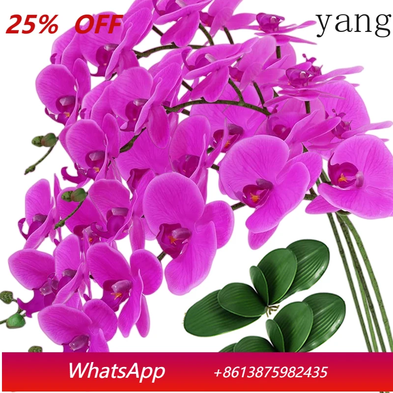 9 Head Butterfly Orchid Artificial Phalaenopsis Flowers 38" Bige Latex Orchid DIY Bouquet For Wedding Party Home Decoration
9 Head Butterfly Orchid Artificial Phalaenopsis Flowers 38" Bige Latex Orchid DIY Bouquet For Wedding Party Home Decoration