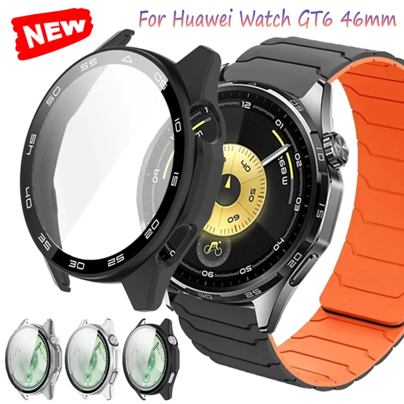 Пленка из закаленного стекла + чехол для Huawei Watch GT6 46 мм, официальная шкала, универсальный защитный чехол для экрана Huawei Watch GT6, чехол 46 мм
Пленка из закаленного стекла + чехол для Huawei Watch GT6 46 мм, официальная шкала, универсальный защитный чехол для экрана Huawei Watch GT6, чехол 46 мм