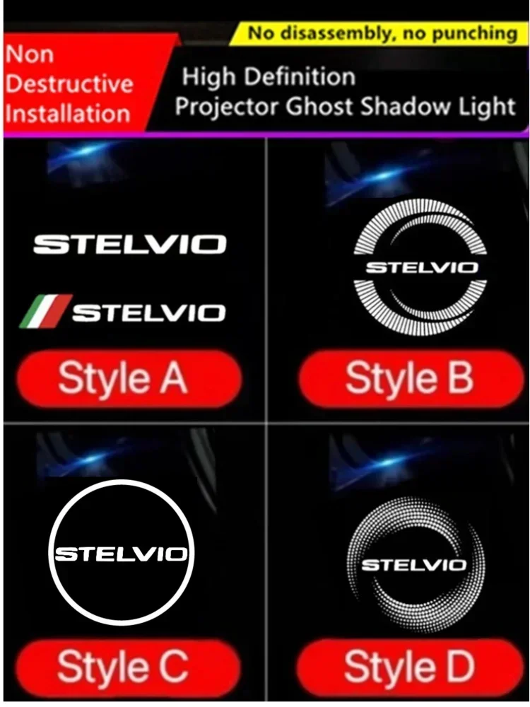 2Pcs Car styling Auto Door LED Decoration Wireless Welcome Light Logo Projector For Alfa Stelvio 2017- 2019 2020 2021 2022 2023
2Pcs Car styling Auto Door LED Decoration Wireless Welcome Light Logo Projector For Alfa Stelvio 2017- 2019 2020 2021 2022 2023