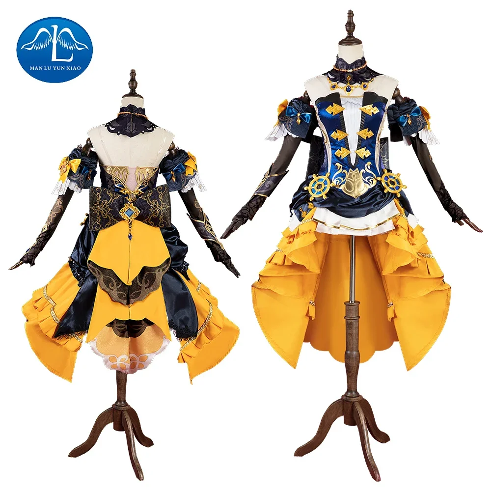 Genshin Impact Navia Cosplay Adult Navia Battle Suit Girls Uniform Halloween Sexy Black and Yellow Gorgeous Dress for Women
Genshin Impact Navia Cosplay Adult Navia Battle Suit Girls Uniform Halloween Sexy Black and Yellow Gorgeous Dress for Women