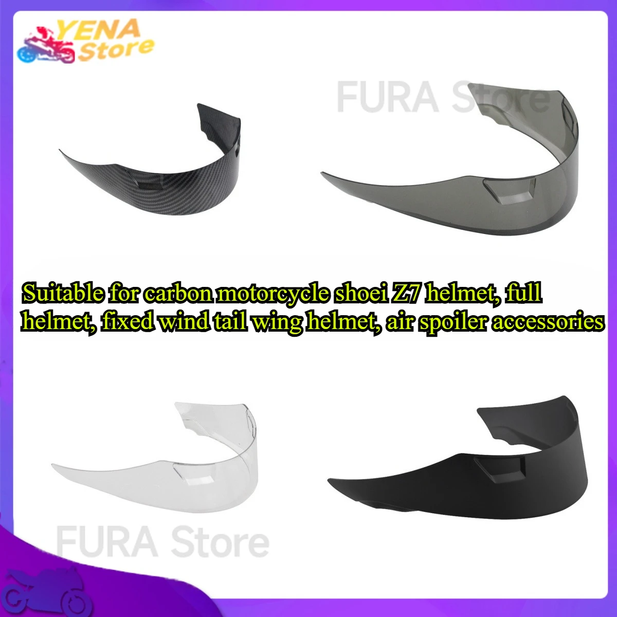 Suitable for carbon motorcycle shoei Z7 helmet, full helmet, fixed wind tail wing helmet, air spoiler accessories
Suitable for carbon motorcycle shoei Z7 helmet, full helmet, fixed wind tail wing helmet, air spoiler accessories