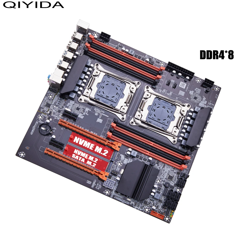 QIYIDA X99 Dual Motherboard C612 Chip Supports LGA 2011 3 CPU DDR4 RAM NVME NGFF M.2 USB3.0 SATA3.0
QIYIDA X99 Dual Motherboard C612 Chip Supports LGA 2011 3 CPU DDR4 RAM NVME NGFF M.2 USB3.0 SATA3.0