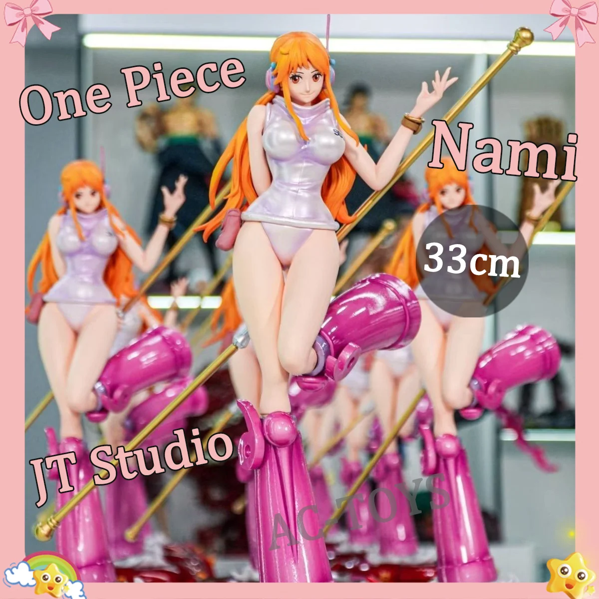 One Piece Nami JT Studio GK Statue - Egghead Island Ver. with Pink Boots & Staff - High Quality PVC Figure Collectible Model Toy
One Piece Nami JT Studio GK Statue - Egghead Island Ver. with Pink Boots & Staff - High Quality PVC Figure Collectible Model Toy