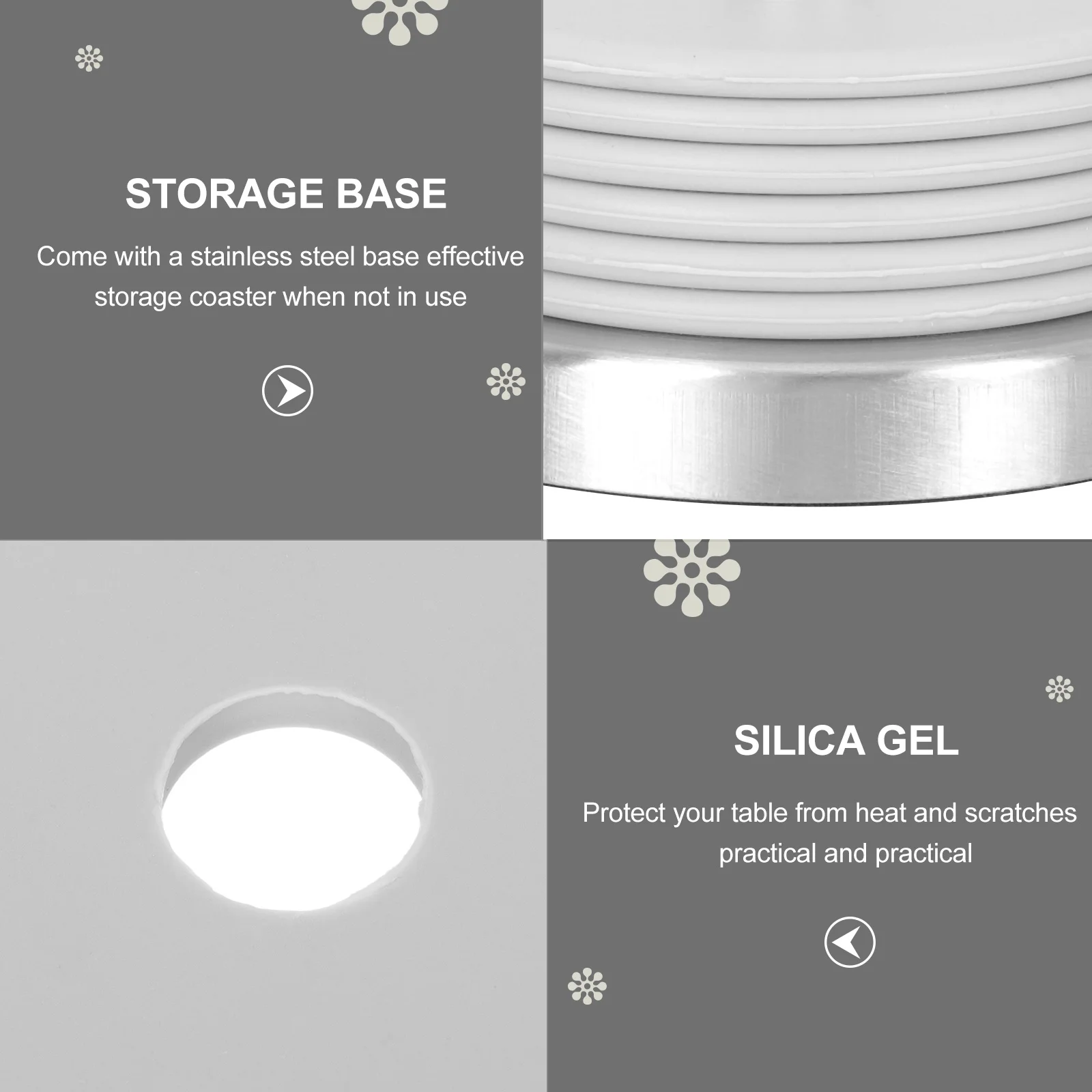 1Set Round Silicone Non-Slip Heat Insulation Cup Coaster Set Stainless Steel Storage Holder for Drinks Table Bird Pun Coasters
1Set Round Silicone Non-Slip Heat Insulation Cup Coaster Set Stainless Steel Storage Holder for Drinks Table Bird Pun Coasters