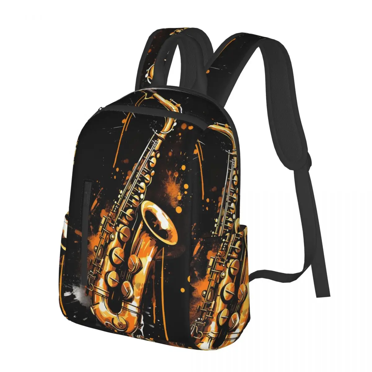Black And Golden Saxophone Design Student Backpack School Bag Hiking Travel Daypack for Men Women Bookbag Shoulder Bags
Black And Golden Saxophone Design Student Backpack School Bag Hiking Travel Daypack for Men Women Bookbag Shoulder Bags