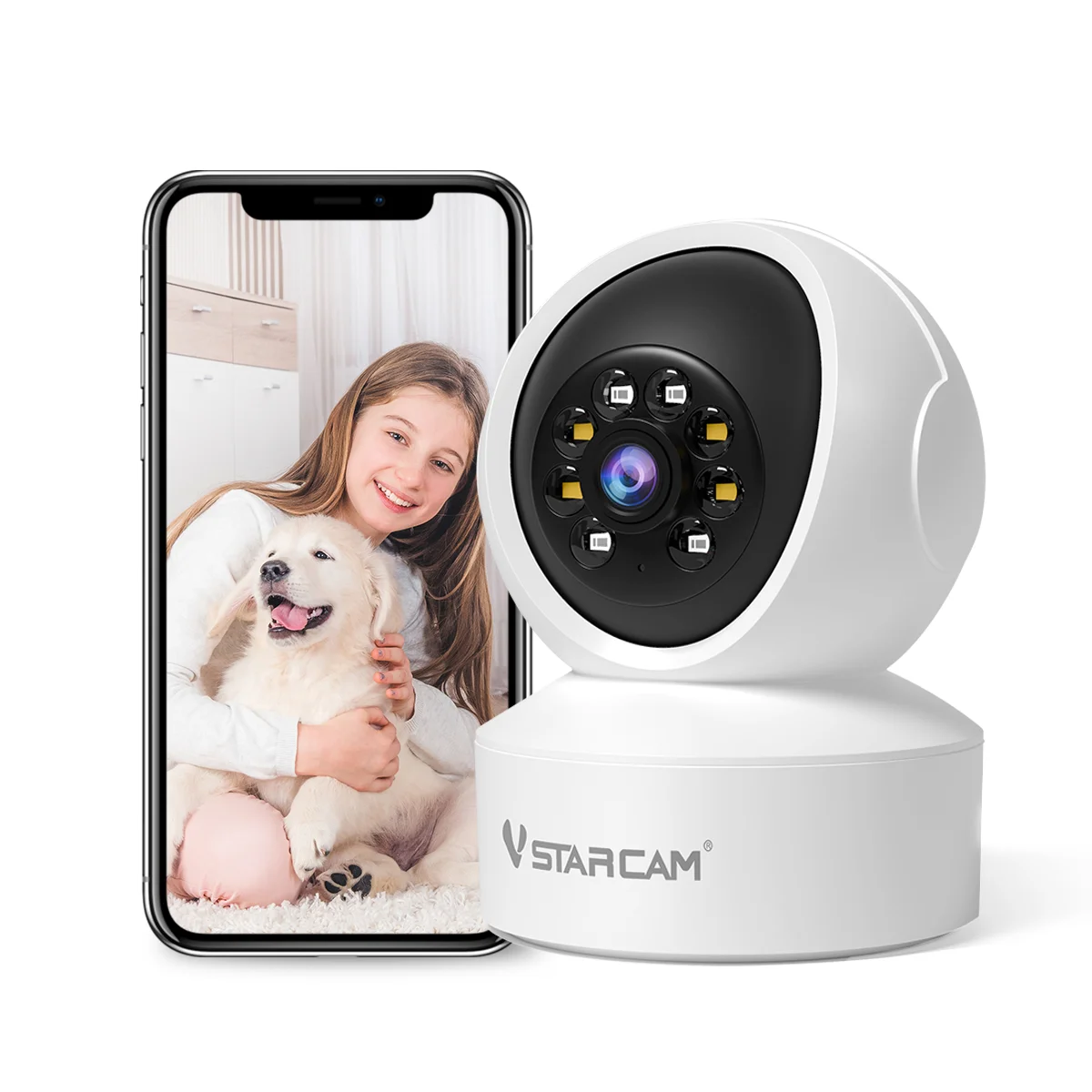 Vstarcam Security Indoor Camera 3MP 2K Resolution Security Camera with 360° PTZ Plug-In Security Indoor Camera with Wi-Fi Human
Vstarcam Security Indoor Camera 3MP 2K Resolution Security Camera with 360° PTZ Plug-In Security Indoor Camera with Wi-Fi Human