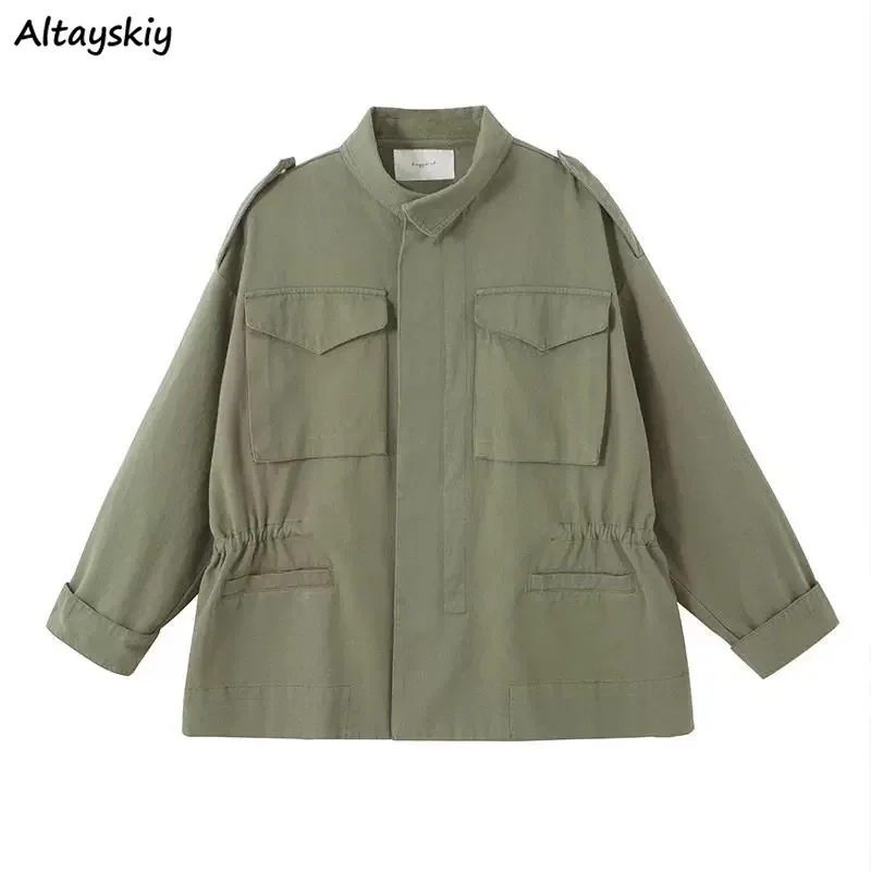 Autumn Jackets Women Solid Cargo Style Harajuku Streetwear Korean Style Vintage American High Street Aesthetic Clothes Chic Ins
Autumn Jackets Women Solid Cargo Style Harajuku Streetwear Korean Style Vintage American High Street Aesthetic Clothes Chic Ins