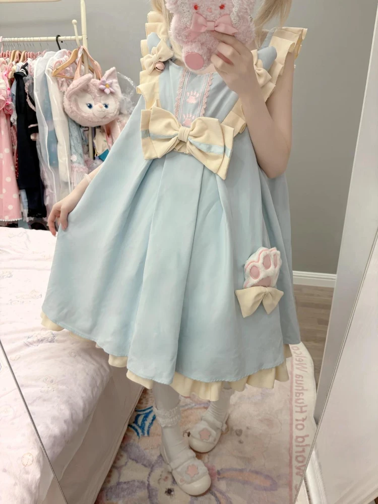 2025 Spring Japanese Sweet Lolita Dress Women Bow Patchwork Loose Kawaii JK Fairy Dresses New Fashion Harajuku Lovely Clothing
2025 Spring Japanese Sweet Lolita Dress Women Bow Patchwork Loose Kawaii JK Fairy Dresses New Fashion Harajuku Lovely Clothing