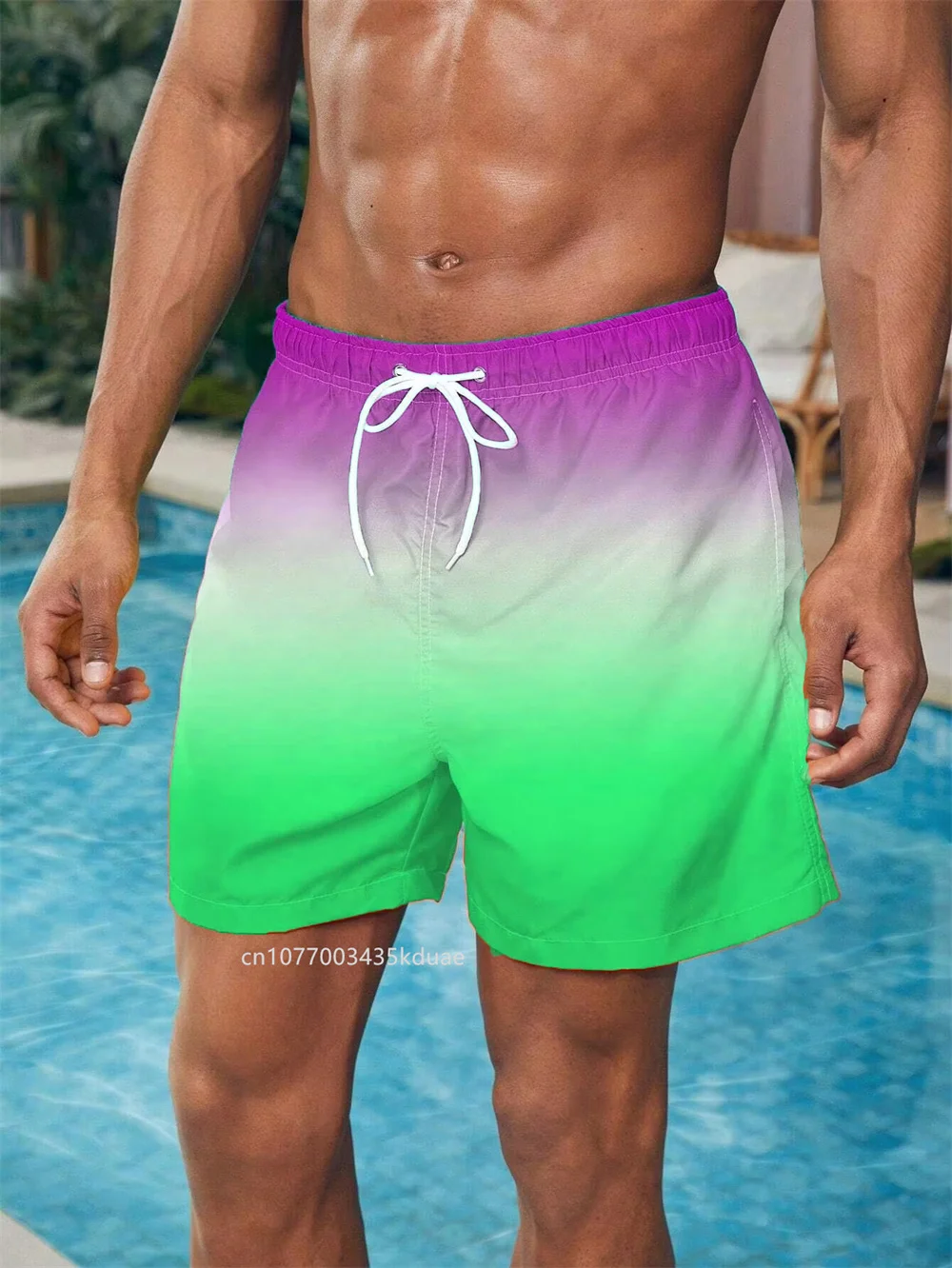 Мужские пляжные шорты с градиентными цветными блоками на шнурке, летние Гавайские мужские брюки с эластичной резинкой на талии, дышащая короткая уличная одежда с 3D принтом
Мужские пляжные шорты с градиентными цветными блоками на шнурке, летние Гавайские мужские брюки с эластичной резинкой на талии, дышащая короткая уличная одежда с 3D принтом