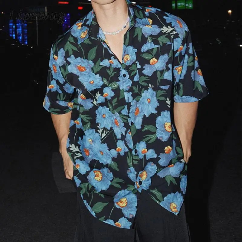Vintage Mens Florals Printing Shirts Summer Outdoor Casual Loose Short Sleeve Buttoned Shirt Fashion Men Turn-down Collar Shirts
Vintage Mens Florals Printing Shirts Summer Outdoor Casual Loose Short Sleeve Buttoned Shirt Fashion Men Turn-down Collar Shirts